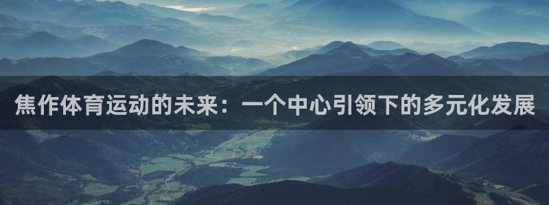 yy易游官方集团官网：焦作体育运动的未来：一个中心引