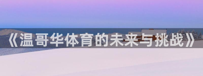yy易游官方正版app科技：《温哥华体育的未来与挑战